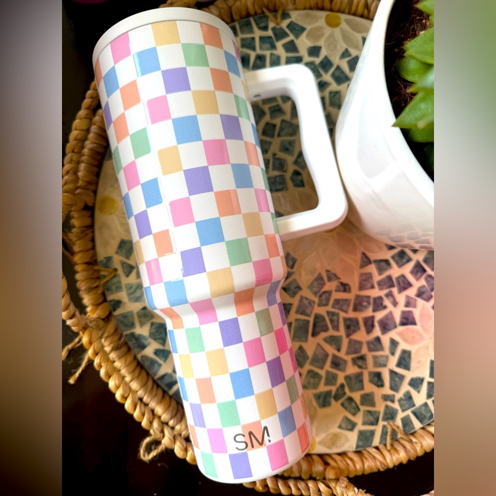 Simple Modern PASTEL CHECKMATE CHECKER 40oz Tumbler